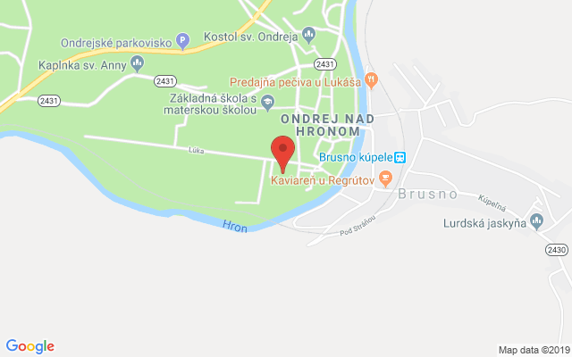 Google map: Športová 551, 976 62 Brusno-Ondrej nad Hronom